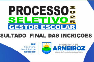 RESULTADO FINAL DAS INSCRIÇÕES EDITAL 002/2025