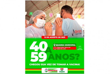  LISTA PARA IMUNIZAÇÃO NA DATA 10/08/2021