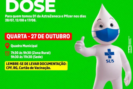 SEGUNDA DOSE DA VACINAÇÃO CONTRA COVID