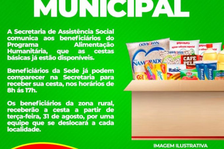 Liberada a retirada da Cesta básica Municipal 