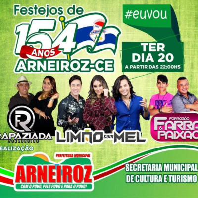 Arneiroz comemora seus 154 anos de Emancipação Política. 