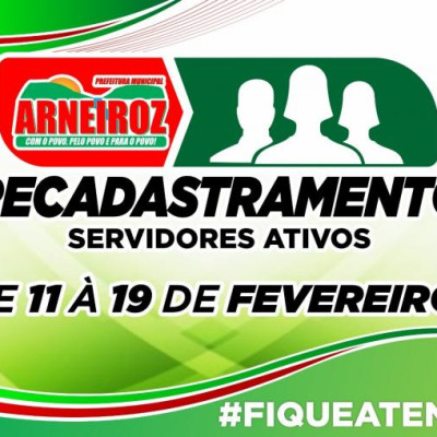 Recadastramentos de Servidores Públicos Ativos do Município de Arneiroz