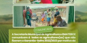 ATENÇÃO AGRICULTORES. NOTICIA SOBRE O GARANTIA SAFRA 2022/2023